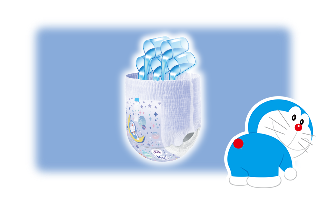 夜用吸収体搭載のおむつ