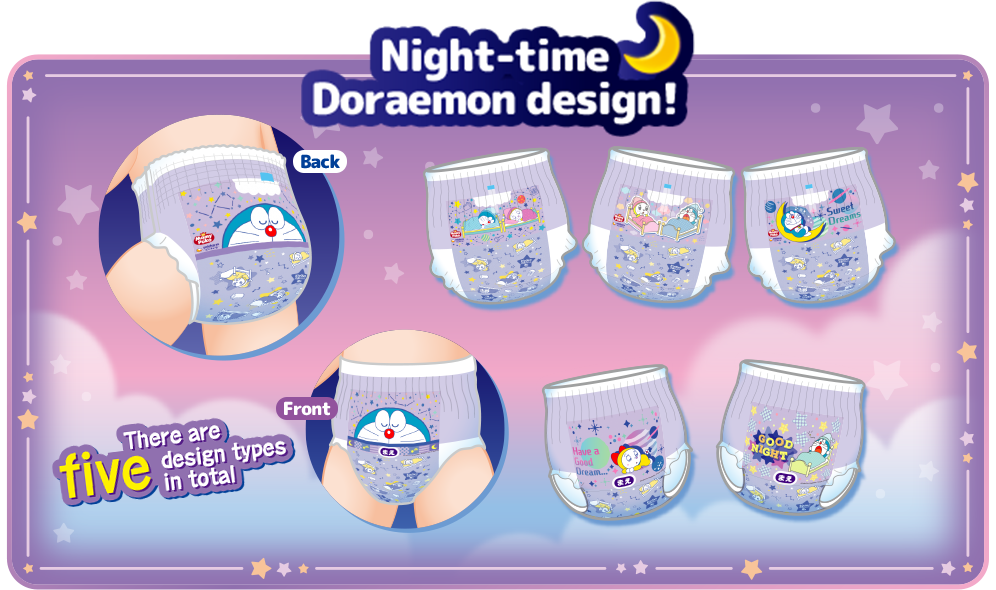 Night-time Doraemon design, There are five design types in total